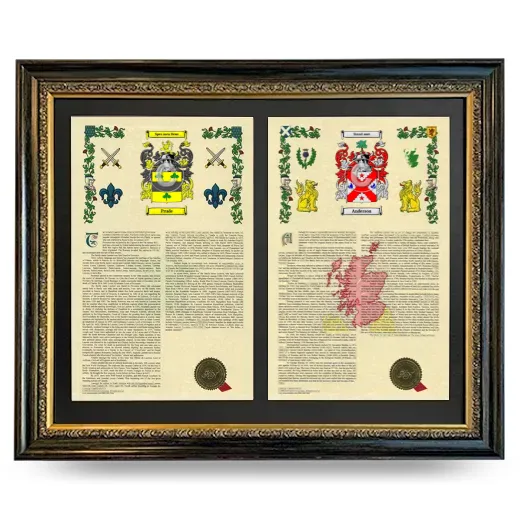 Double Armorial History Framed - Heirloom
