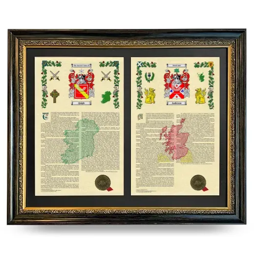 Double Armorial History Framed - Heirloom