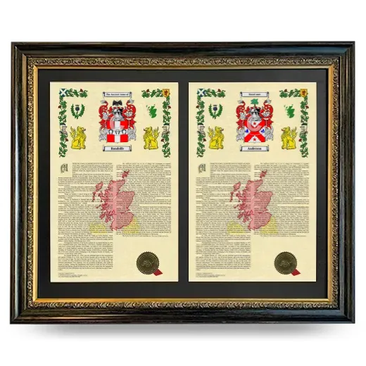 Double Armorial History Framed - Heirloom