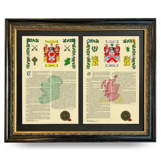 Double Armorial History Framed - Heirloom