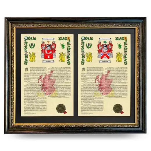 Double Armorial History Framed - Heirloom