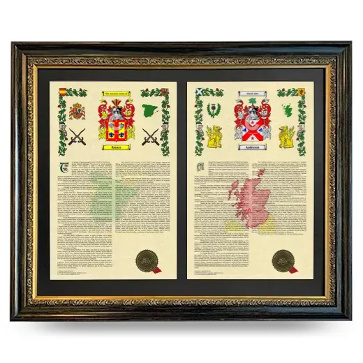 Double Armorial History Framed - Heirloom