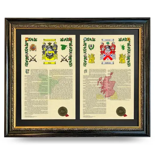 Double Armorial History Framed - Heirloom