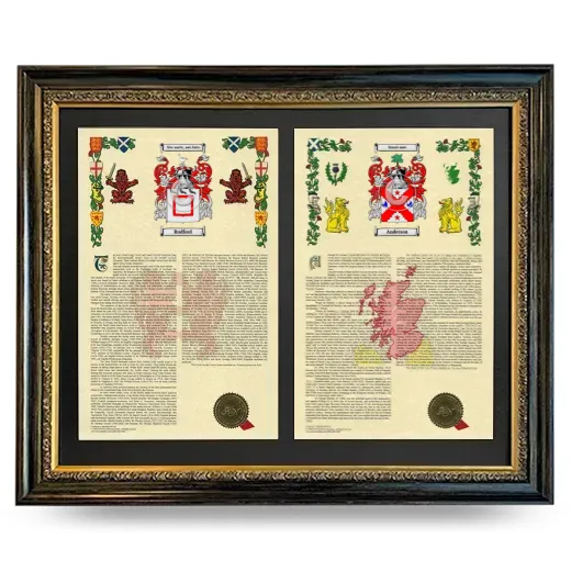 Double Armorial History Framed - Heirloom