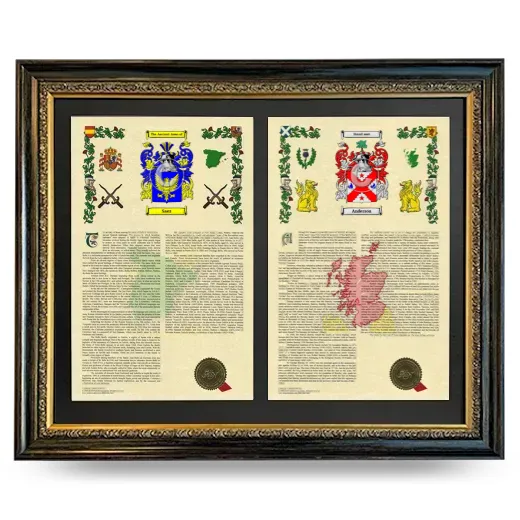 Double Armorial History Framed - Heirloom