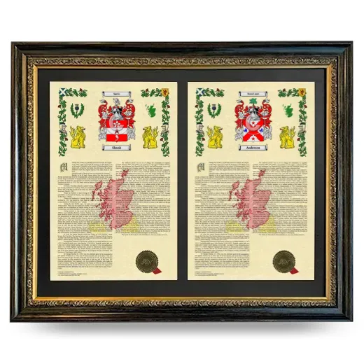 Double Armorial History Framed - Heirloom