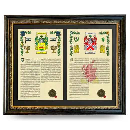 Double Armorial History Framed - Heirloom