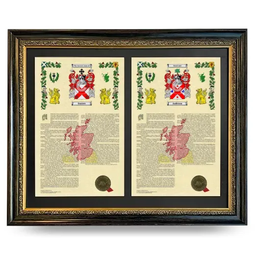 Double Armorial History Framed - Heirloom