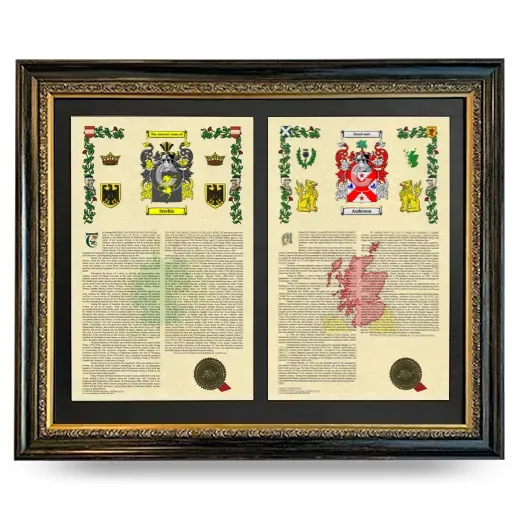 Double Armorial History Framed - Heirloom