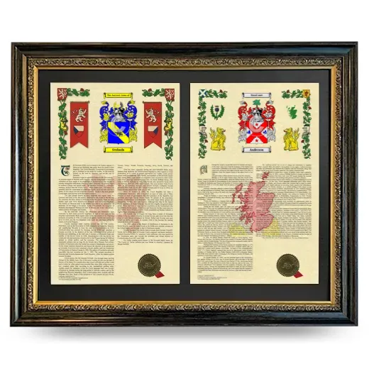 Double Armorial History Framed - Heirloom