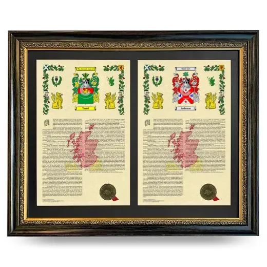 Double Armorial History Framed - Heirloom