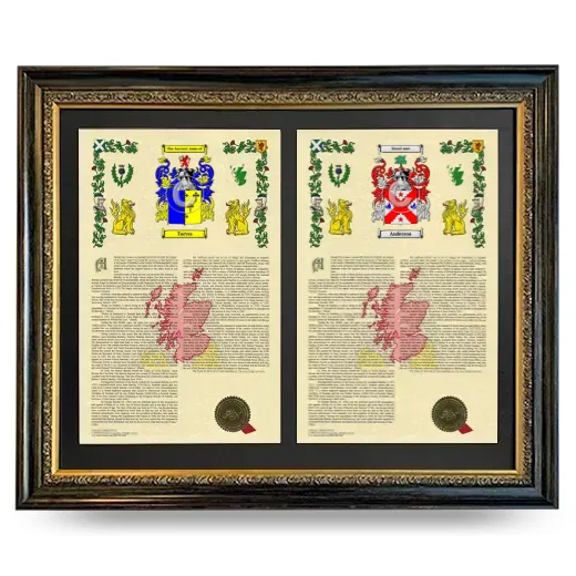 Double Armorial History Framed - Heirloom