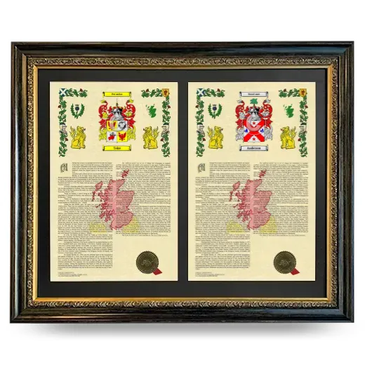 Double Armorial History Framed - Heirloom