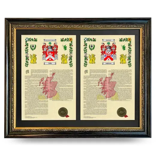 Double Armorial History Framed - Heirloom