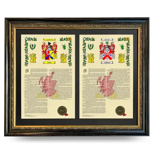 Double Armorial History Framed - Heirloom