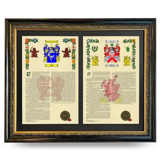 Double Armorial History Framed - Heirloom