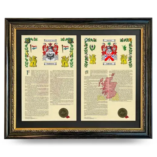 Double Armorial History Framed - Heirloom