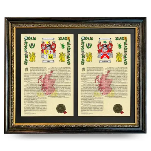 Double Armorial History Framed - Heirloom
