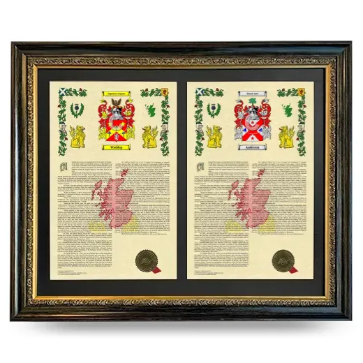 Double Armorial History Framed - Heirloom