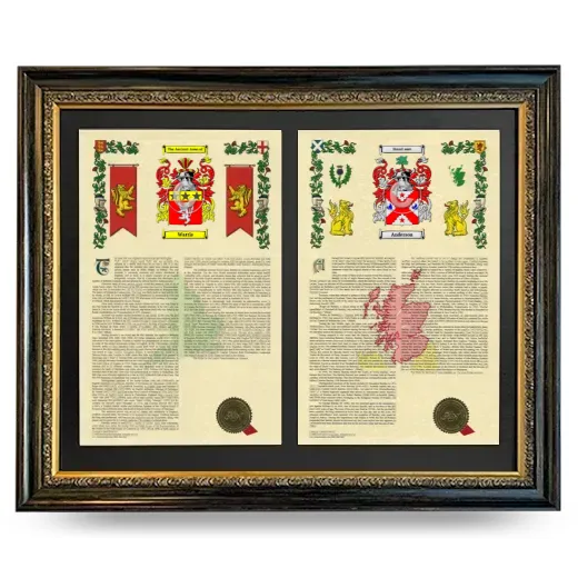 Double Armorial History Framed - Heirloom