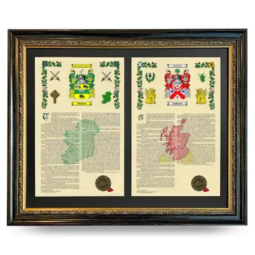 Double Armorial History Framed - Heirloom