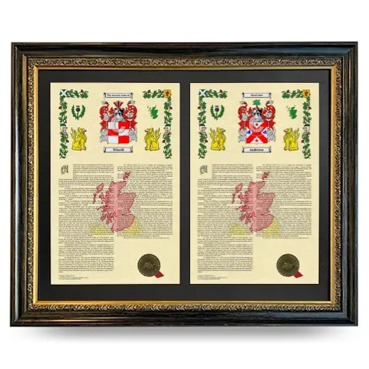 Double Armorial History Framed - Heirloom