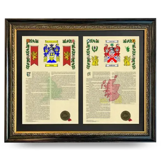 Double Armorial History Framed - Heirloom