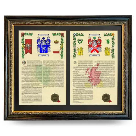 Double Armorial History Framed - Heirloom