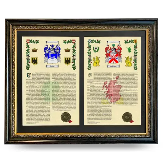 Double Armorial History Framed - Heirloom
