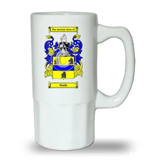 Seals Ceramic Beer Stein