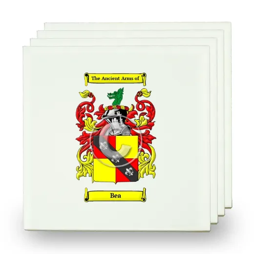 Bea Set of Four Small Tiles with Coat of Arms