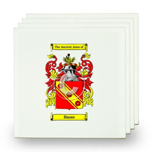 Ilman Set of Four Small Tiles with Coat of Arms
