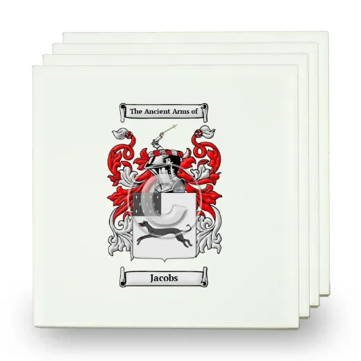 Jacobs Set of Four Small Tiles with Coat of Arms