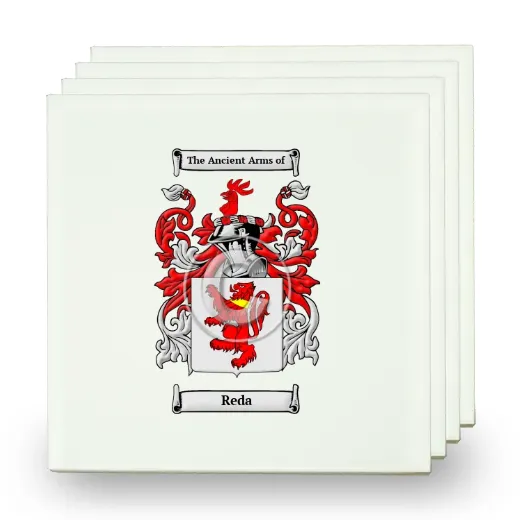 Reda Set of Four Small Tiles with Coat of Arms