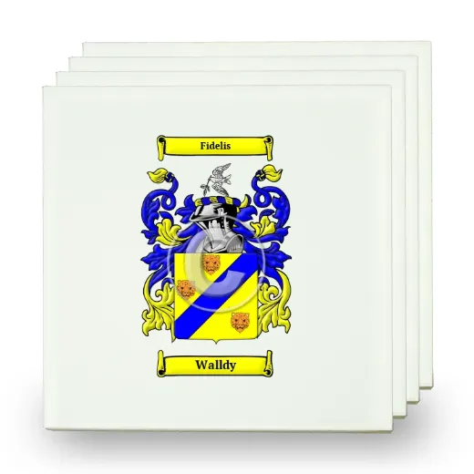 Walldy Set of Four Small Tiles with Coat of Arms