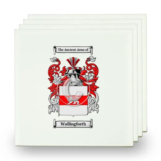 Wallingforth Set of Four Small Tiles with Coat of Arms