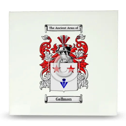 Gallman Large Ceramic Tile with Coat of Arms