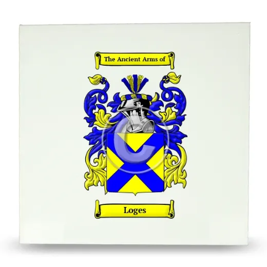 Loges Large Ceramic Tile with Coat of Arms