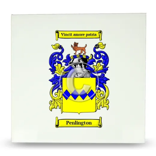 Penlington Large Ceramic Tile with Coat of Arms