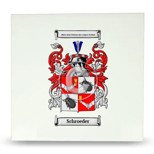 Schroeder Large Ceramic Tile with Coat of Arms