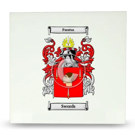 Swords Large Ceramic Tile with Coat of Arms