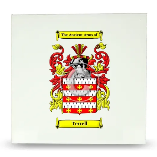 Terrell Large Ceramic Tile with Coat of Arms