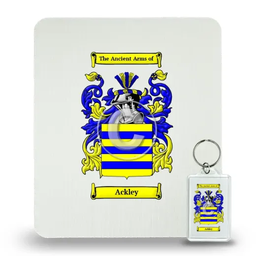 Ackley Mouse Pad and Keychain Combo Package
