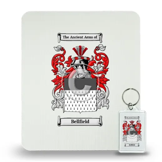 Bellfield Mouse Pad and Keychain Combo Package