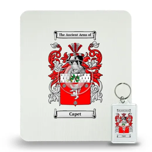 Capet Mouse Pad and Keychain Combo Package