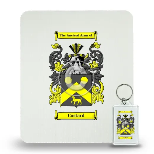 Custard Mouse Pad and Keychain Combo Package
