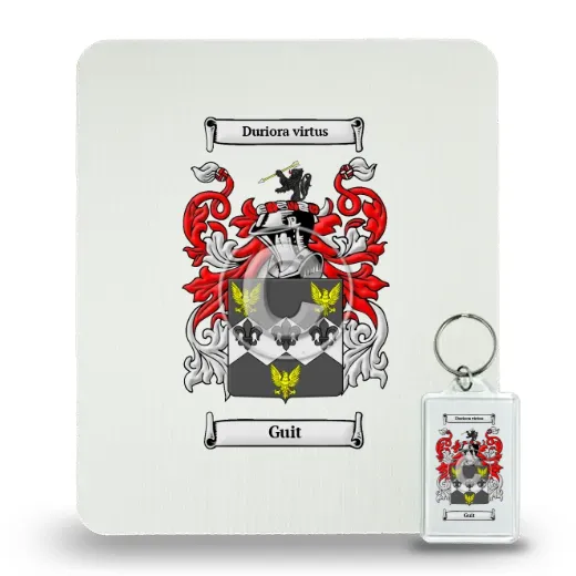 Guit Mouse Pad and Keychain Combo Package