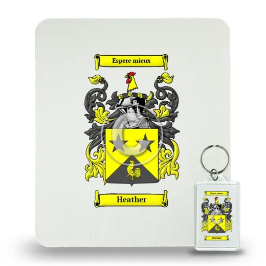 Heather Mouse Pad and Keychain Combo Package
