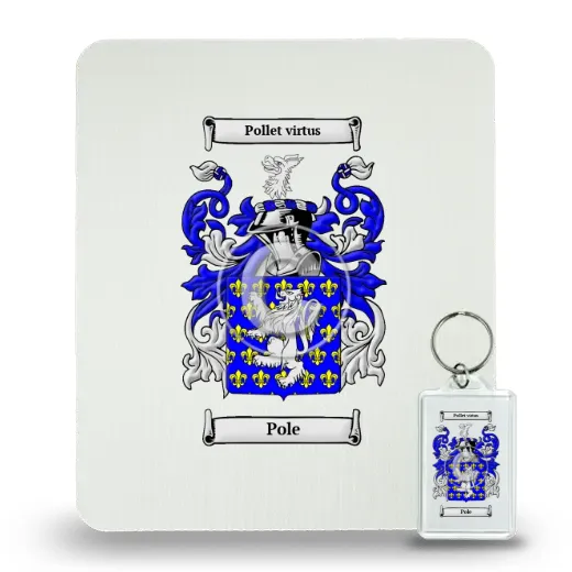 Pole Mouse Pad and Keychain Combo Package