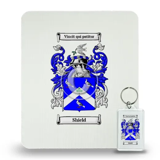 Shield Mouse Pad and Keychain Combo Package